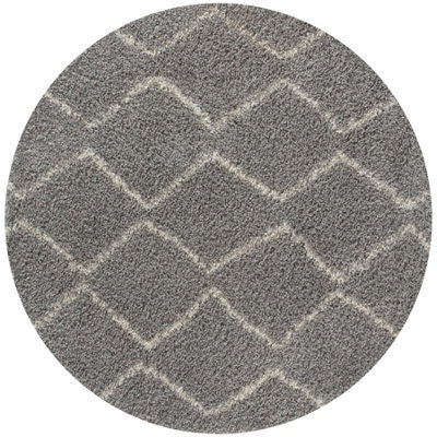 The Rugs Moroccan Shaggy Rugs And Runners Soft Fluffy Wavy Trellis Design High Pile Grey And Ivory Living Room Kitchen Hallway 810 - image 1