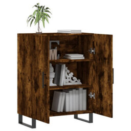 Berkfield Sideboard Smoked Oak 69.5X34X90 Cm Engineered Wood - thumbnail 4