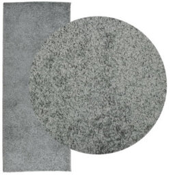 Berkfield Shaggy Rug Pamplona High Pile Modern Green 80X200 Cm - thumbnail 3