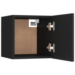 Berkfield 6 Piece Tv Cabinet Set Black Engineered Wood - thumbnail 9