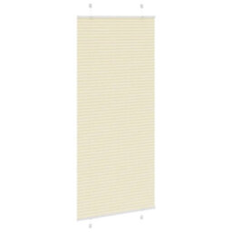 Berkfield Modern Pleated Blind Cream 100X200 Cm Fabric Width 99.4 Cm Polyester - thumbnail 4