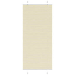 Berkfield Modern Pleated Blind Cream 100X200 Cm Fabric Width 99.4 Cm Polyester - thumbnail 2