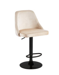 Hygrad Built to Survive Set Of 2 Adjustable Breakfast Velvet Bar Stools Swivel Gas Lift Chair Kitchen Barstool Cafe Pub - thumbnail 1