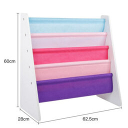 Book Shelf Wooden Sling Storage Rack Organizer Bookcase Bookshelf - thumbnail 2