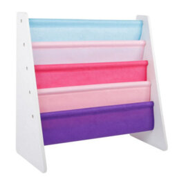 Book Shelf Wooden Sling Storage Rack Organizer Bookcase Bookshelf - thumbnail 1