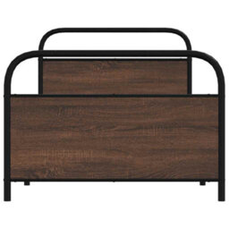 Berkfield Bed Frame Without Mattress 90X190 Cm Single Brown Oak Engineered Wood - thumbnail 5