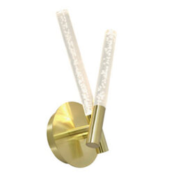Litecraft Paige Satin Brass 2 Arm Led Bubble Wall Light - thumbnail 2