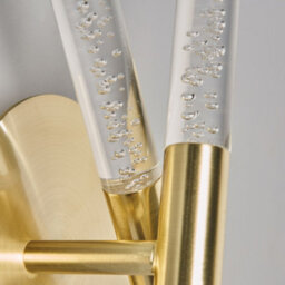 Litecraft Paige Satin Brass 2 Arm Led Bubble Wall Light - thumbnail 5