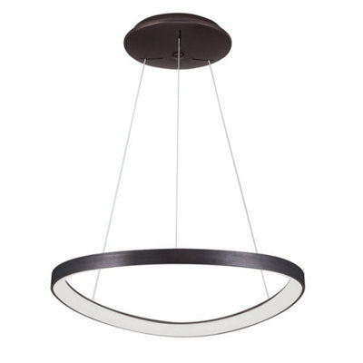 Luminosa Lighting Luminosa Modern Led Hanging Pendant Coffee Brushed, Warm White 3000K 2640Lm Dimmable - image 1