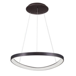 Luminosa Lighting Luminosa Modern Led Hanging Pendant Coffee Brushed, Warm White 3000K 2640Lm Dimmable