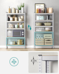 Songmics Storage Shelving, 5-Tier Steel Rack, Storage Organiser, Boltless Setup, Perfect For Garage Or Shed, Silver - thumbnail 5