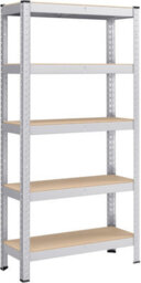 Songmics Storage Shelving, 5-Tier Steel Rack, Storage Organiser, Boltless Setup, Perfect For Garage Or Shed, Silver - thumbnail 9