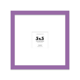 "5X5"" Purple Picture Frame - 5X5"" Square Frame With 2X2"" Mount For 5X5""/2X2"" Pictures Vintage Style Photo Display, 1 Pack" - thumbnail 1