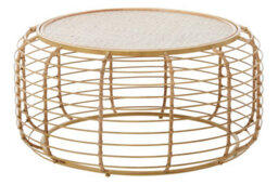 Orsina Rattan Round Coffee Table, Rustic Charm Coffee Table For Drawing Room Or Living Room, Rattan Coffee Table - thumbnail 2