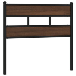 Berkfield Headboard Brown Oak 75 Cm Steel And Engineered Wood - thumbnail 2