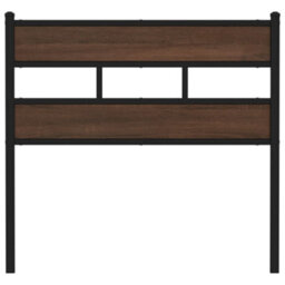 Berkfield Headboard Brown Oak 75 Cm Steel And Engineered Wood - thumbnail 3
