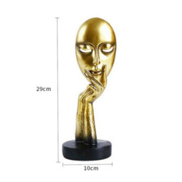 Living And Home Gold Decor Art Women Face Statue Collectible Figurine Table Decorations For Living Room Desktop Bookshelf 14 Inch - thumbnail 5