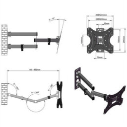 "Slim Tv Wall Bracket Mount 10 14 22 26 27 30 32 38 42"" Samsung Lg Sony Bush" - thumbnail 2
