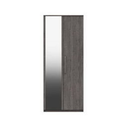 Rochester 2 Door Robe With Mirror - Dark Grey Oak On Express Delivery And Ready Assembled