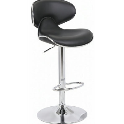 Planet Kitchen Breakfast Bar Stool - Black Padded Seat Height Adjustable
