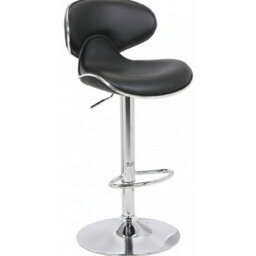 Planet Kitchen Breakfast Bar Stool - Black Padded Seat Height Adjustable