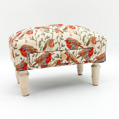 Minster Robin Fabric Footstool With Drawer - L25 X W45 X H28 Cm - image 1