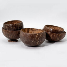 Serenityy Medium Natural Coconut Bowl, Handmade Polished Decorative Bowl, Approx. 6 X 13 Cm - thumbnail 4