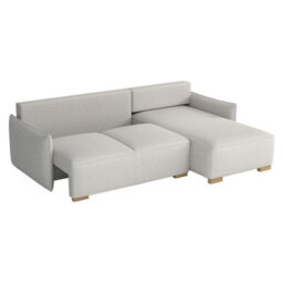 Focus L Universal Side Corner Sofa Bed With Storage Hdf And Chipboard Frame 240X155X87 Cm Fabric Orange - thumbnail 3