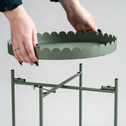 Scottish Everlastings Ltd. Scottish Everlastings Green Round Scallop Table - thumbnail 3