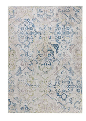 Washable Traditional Rug, Floral Rug, Easy To Clean Traditional Rug For Bedroom, Livingroom, & Diningroom-160Cm X 230Cm - image 1
