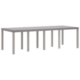 Berkfield Garden Dining Set 9 Pcs White Polt Rattan - thumbnail 4