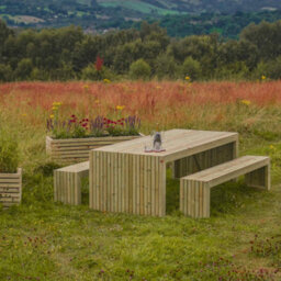 Timber Foundry Rustic Outdoor Dining Table 10-12 Seater Table Only - thumbnail 3