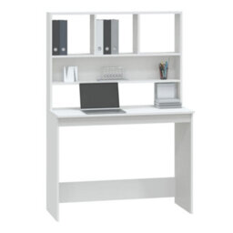 Berkfield Desk With Shelves White 102X45X148 Cm Engineered Wood - thumbnail 4