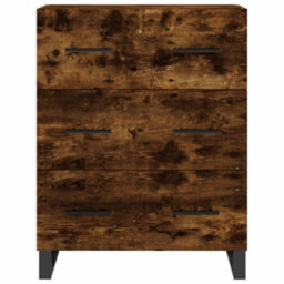Berkfield Highboard Smoked Oak 69.5X34X180 Cm Engineered Wood - thumbnail 8