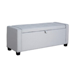 Home Source Verona Fabric Storage Ottoman Chest Grey - thumbnail 8