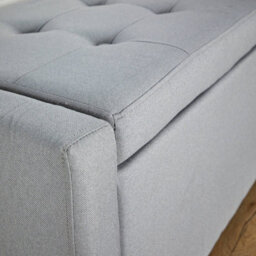 Home Source Verona Fabric Storage Ottoman Chest Grey - thumbnail 7