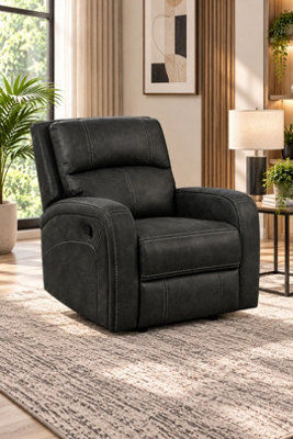 Loft Home Celestine Grey Fabric Manual Recliner Armchair - image 1