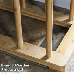 Garden Gear 6 Pair Bamboo Welly Boot Rack 2 Tier Stand Free Standing Storage - thumbnail 5