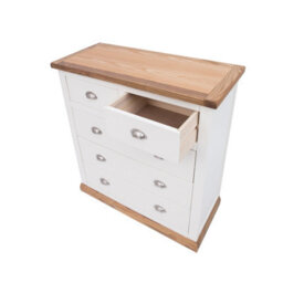 Cabinet Bits Tropea 5 Drawer Chest Of Drawers Chrome Cup Handle - thumbnail 4
