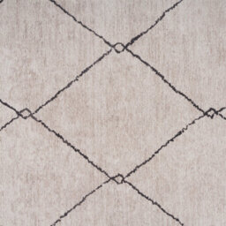 Loomed Beige Grey Trellis Modern Abstract Washable Long Runner Rug 60Cm X 240Cm - thumbnail 5