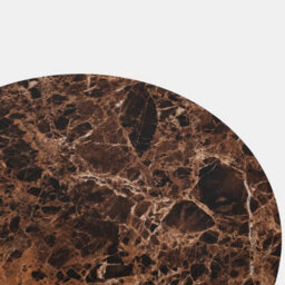 Ohs Marble Effect Set Of 2 Round Tables Side Coffee Table - Chocolate - thumbnail 6