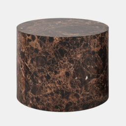 Ohs Marble Effect Set Of 2 Round Tables Side Coffee Table - Chocolate - thumbnail 4