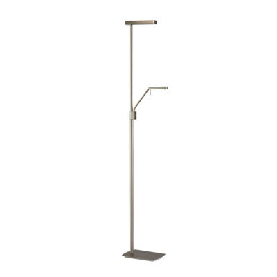 Luminosa Lighting Luminosa Phuket Floor Lamp 2 Light 21W Down 7W Up Led 3000K, 3000Lm, Touch Dimmer, Satin Nickel, 3Yrs Warranty - image 1