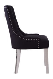 Orsina Stylish Black Dining Chair For Sitting Area, Classic Design Kitchen Chair With Sledge Legs, Decorative Chair - thumbnail 4