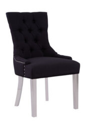 Orsina Stylish Black Dining Chair For Sitting Area, Classic Design Kitchen Chair With Sledge Legs, Decorative Chair - thumbnail 1