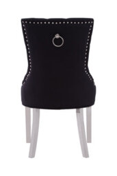 Orsina Stylish Black Dining Chair For Sitting Area, Classic Design Kitchen Chair With Sledge Legs, Decorative Chair - thumbnail 5