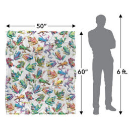 Royce Mcclure Sticky Fingers Silky Frog Supersoft Blanket Multicoloured (152Cm X 127Cm) - thumbnail 5