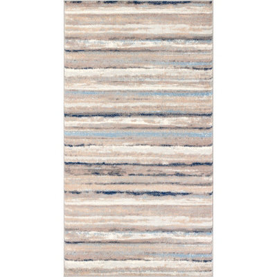 Livabliss Roma-Modern Grey Multicoloured Brown Living Dining Bedroom Rug 80 X 150 Cm Easy Care, Non Shedding - image 1