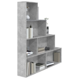 Berkfield Book Cabinet/room Divider Concrete Grey 155X24X160 Cm Engineered Wood - thumbnail 4