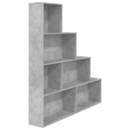 Berkfield Book Cabinet/room Divider Concrete Grey 155X24X160 Cm Engineered Wood - thumbnail 2